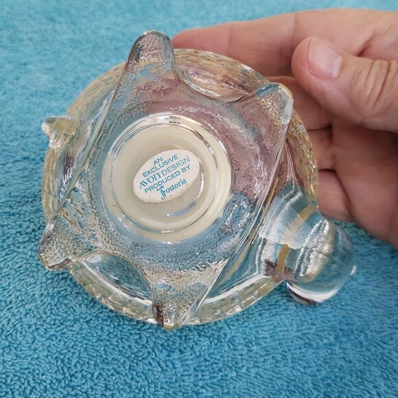 Vintage Avon Fostoria Crystal Turtle Candle - Picture 6 of 10